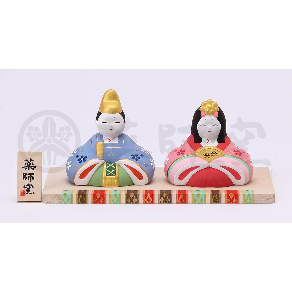 Yakushi Kiln Peach Festival Hina Doll Aya Painting Hana Komon Hina (Flat Decoration)