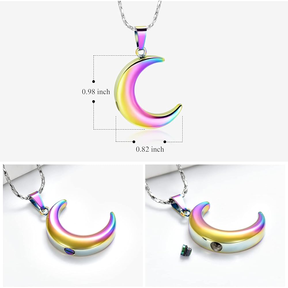 Crystal Inlay Crab Steel Cremation Jewelry Ash Pendant Urns Pet/Human Stainless Steel Memorial Necklace for Men/Women & Free Fill Kit