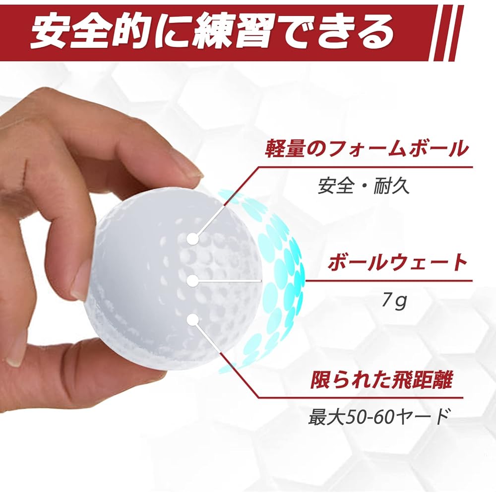 Saplize Golf Practice Balls Foam Sponge Quiet No Noise Soft Material Indoor/Outdoor Practice Approach Safety Pack of 12 or 32
