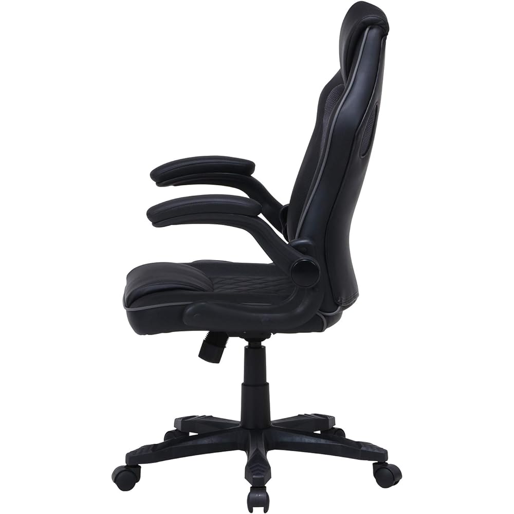 Fuji Boeki Gaming Chair Office Chair Width 65.5 x Depth 63 x Height 103~111cm Gray Rocking Height Adjustment Arm Up Signal 15507