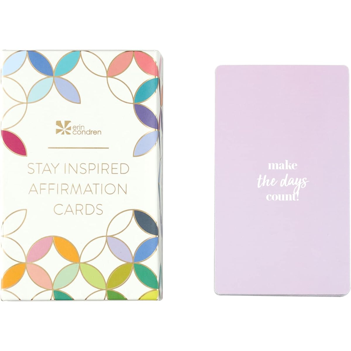 Erin Condren Daily Positive Affirmation Card Set - 54 Sayings & Motivation Cards - Motivation & Positive Thinking