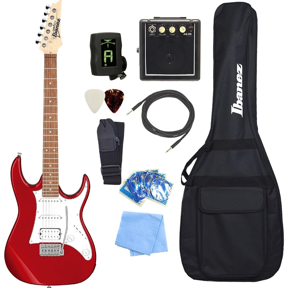 Gio Ibanez GRX40 CA Electric Guitar for Beginners with Mini Amp 9-Piece Basic Set [98765]