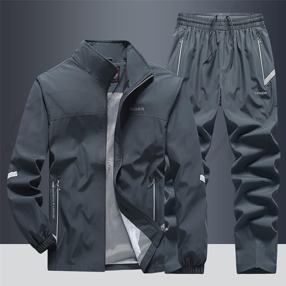 [Rortyno] Windbreaker Top and Bottom Set, Men's, Mesh Lining, Top and Bottom Jersey, Windbreaker, Wind Pants, Straight, Running Wear, Sports Setup