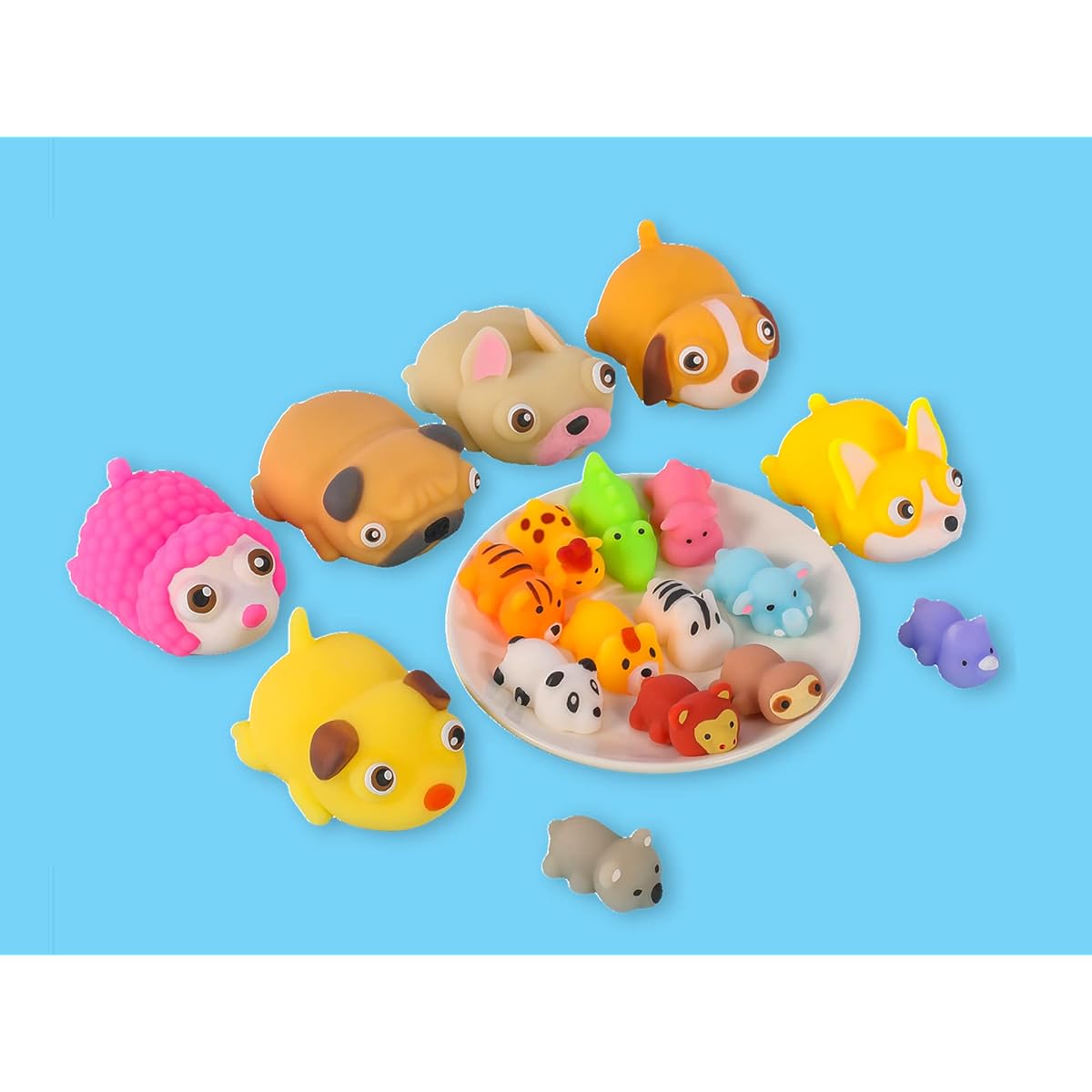 Ganjiang Jumbo Mochi Mochi Squishy (6 Packs + 12 Packs Regular)