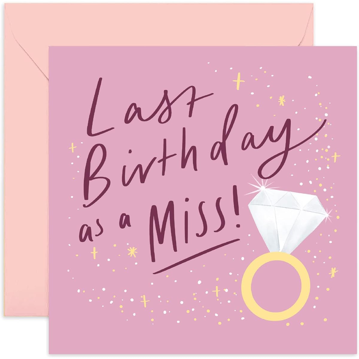 Old English Co. Last Birthday Birthday Card for Her Engagement Birthday Card Engagement Birthday Card - Bridesmaid of Honor Birthday Card Birthday Card for Best Friend | Includes Envelope Blank Inside