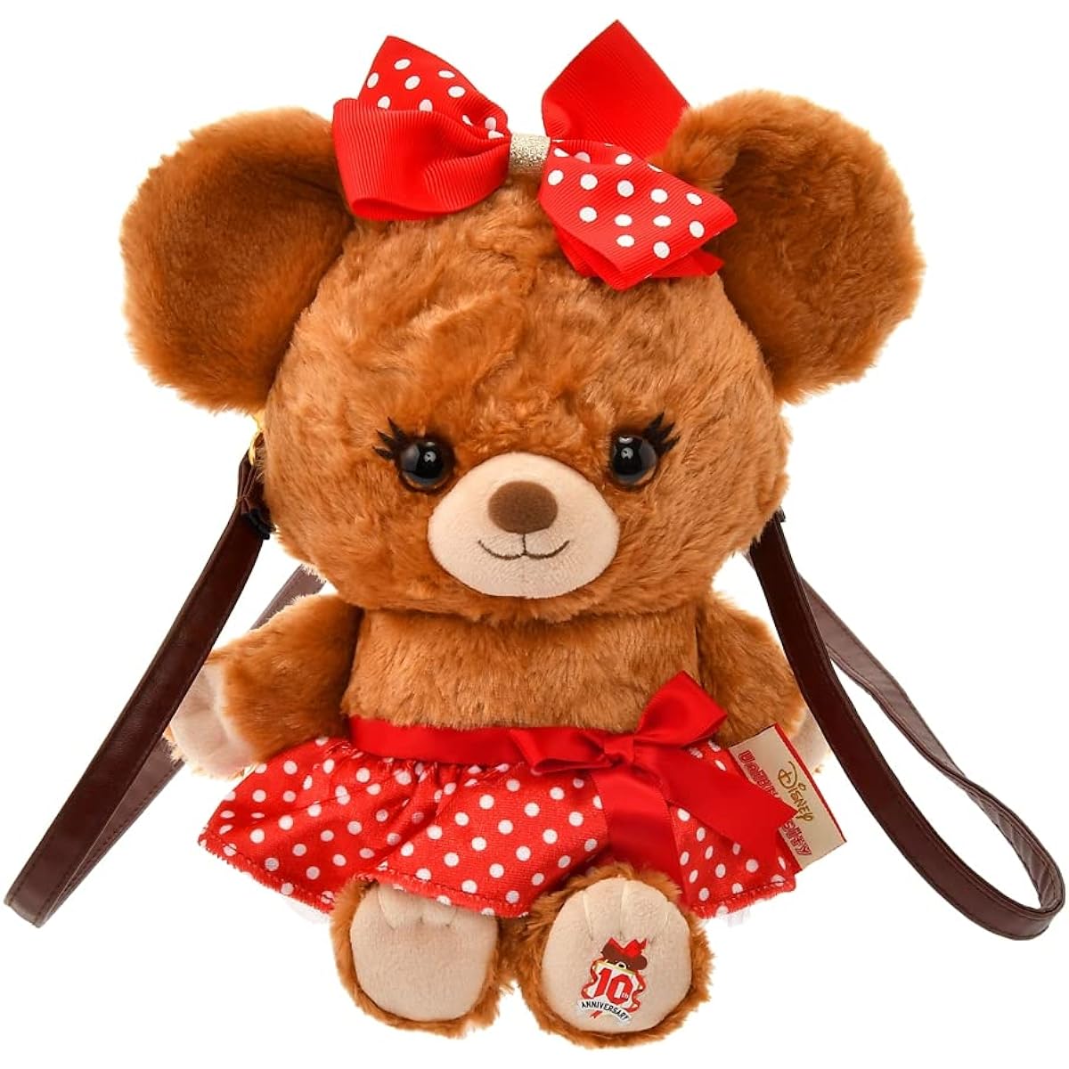[Disney Store] UniBEARsity Pudding "Shoulder Bag" Plush Style "UniBEARsity 10th ANNIVERSARY" Bag / Pochette Minnie Disney