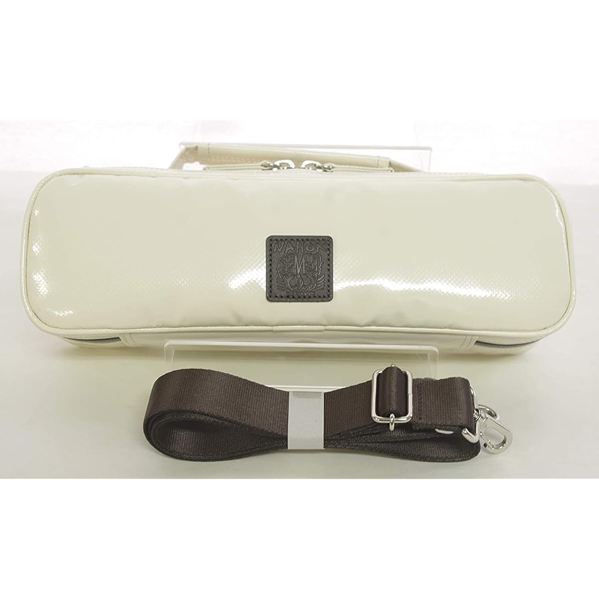 NAHOK Piccolo Case Guard "Mancini/wf" Ivory [German waterproof fabric x special temperature adjustment function & shock absorbing material + waterproof zipper] Fabric from Germany, Made in Japan.