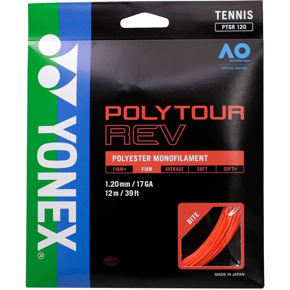 YONEX Hard Tennis String Gut Polytourev 120 12m 1.20mm PTGR120