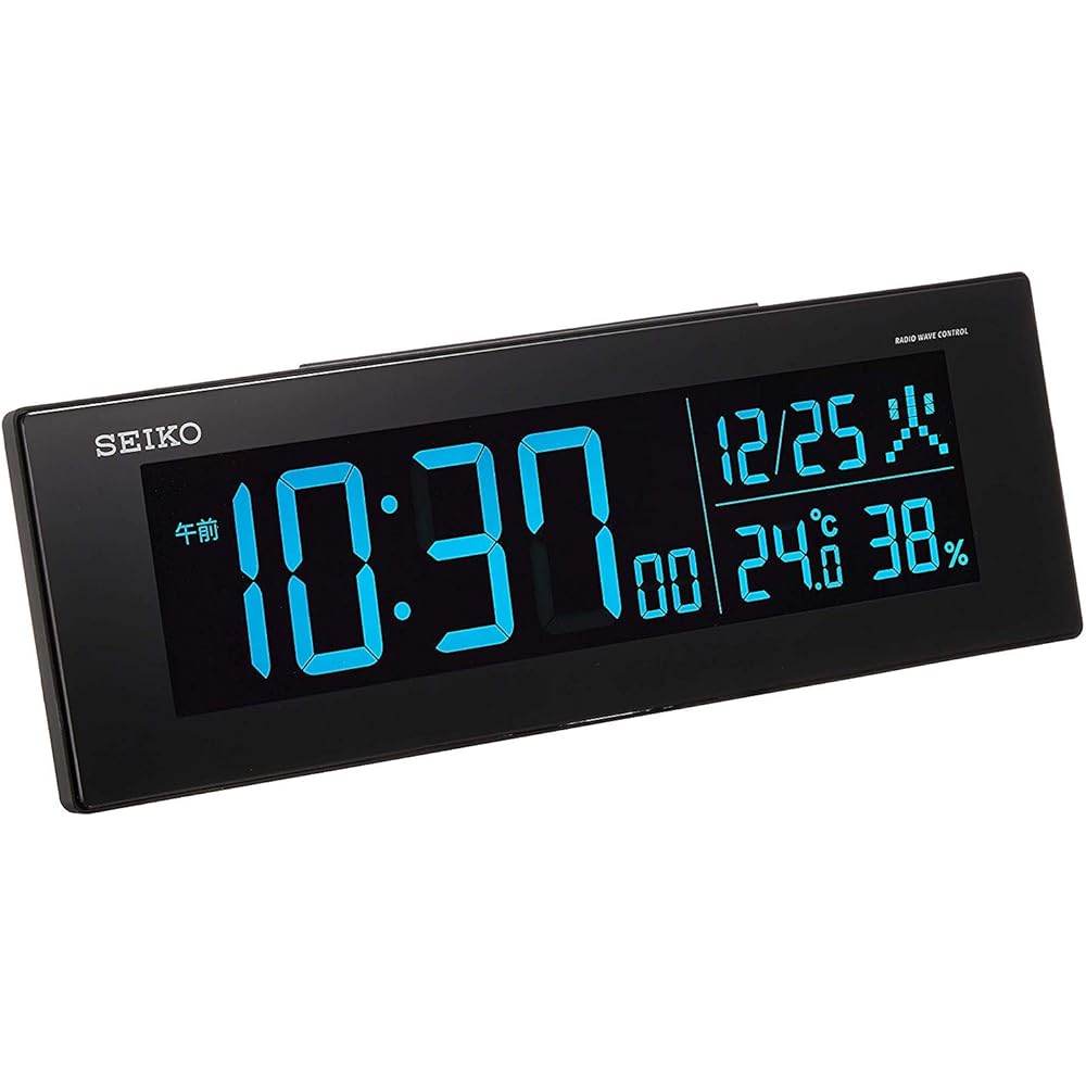 Seiko Clock Alarm Clock Radio Digital AC Color LCD Series C3 Black DL305K SEIKO Body Size: 7.3 x 22.2 x 4.4cm