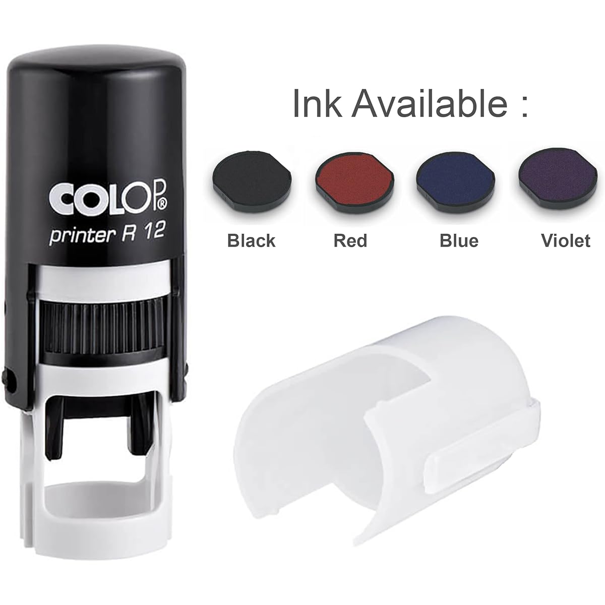 Wink Self Inking Stamp Colop Mini Round Decorative Teacher Stamp 12mm Black