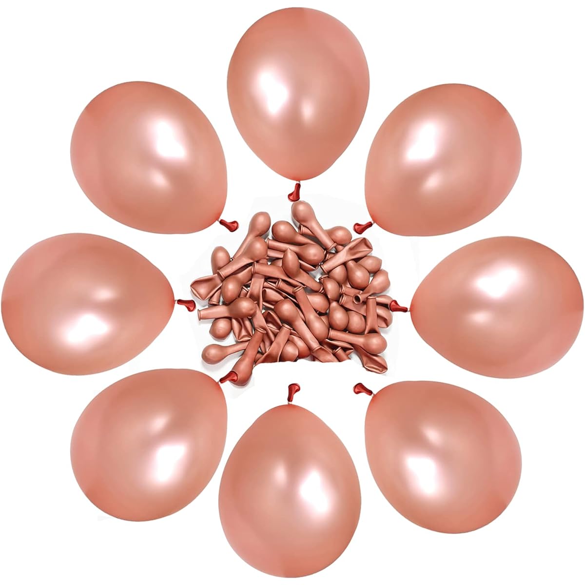 Gadeja 5" Rose Gold Balloons Kit, Balloon Party Supplies, Birthday Party Decorations, 50pcs