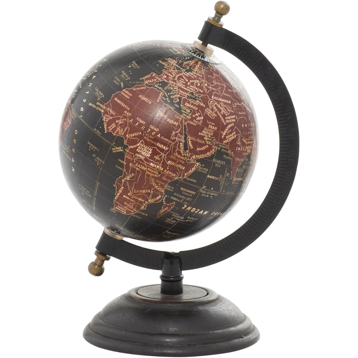 [Deco 79]Deco 79 Metal Wood Globe, 9 x 5 38143 [Parallel import goods]