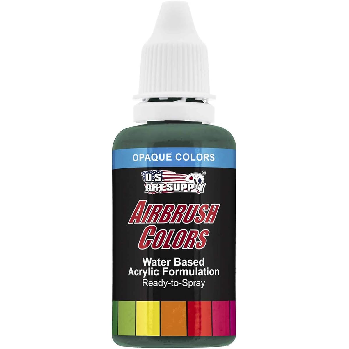 US Art Supply Airbrush Paint, 1 oz. Opaque Phthalo Green