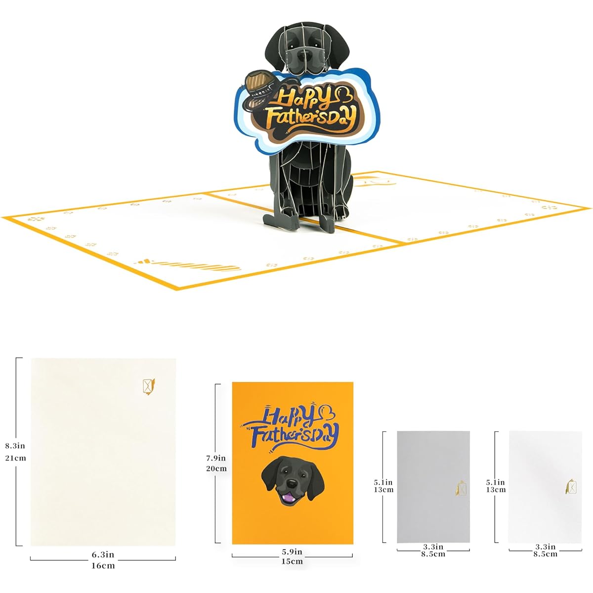 Greeting Art Father's Day Card Dog Dad | Father's Day Card from Dog Dog Dad Father's Day Pop Up Card, 8 x 6 Inch, Card for Dog Dad, Father's Day Gift, Unique Greeting Card