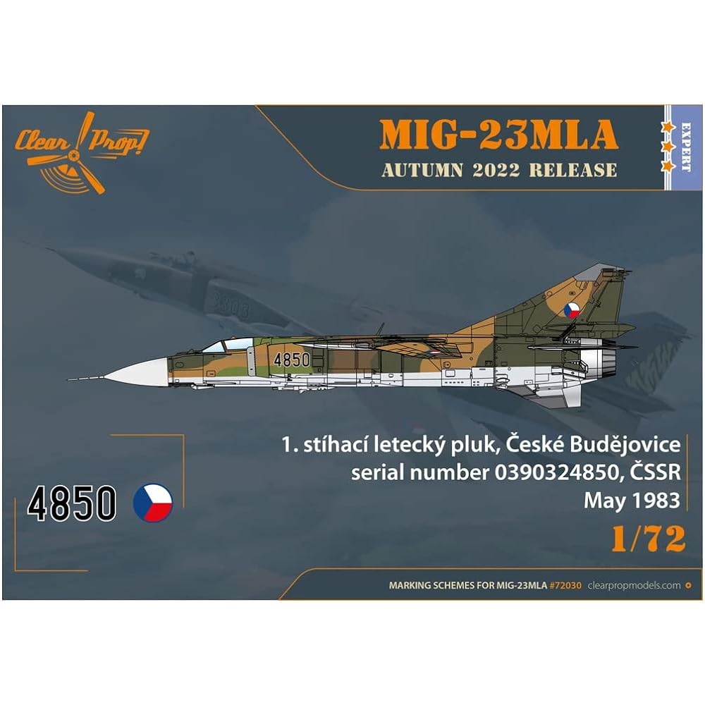 Clear Prop! Clear Prop 1/72 Czech Army MiG-23 MLA Frogger G Expert Kit Plastic Model CPU72030