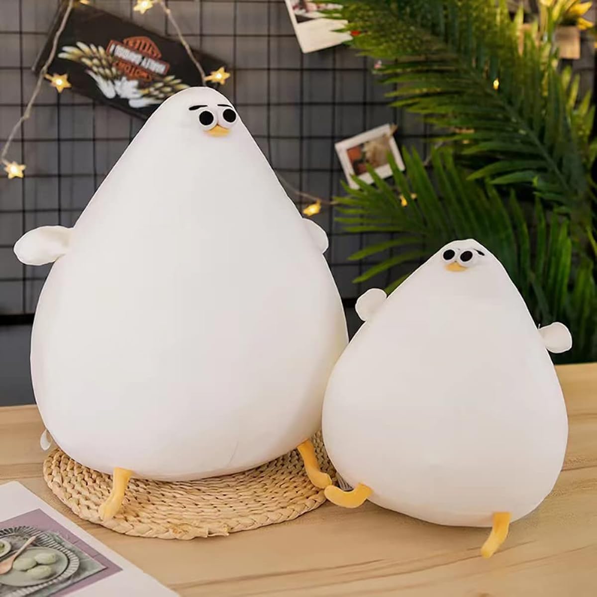 Hgplvxj Seagull Stuffed Animal Seagull Plush Toy Fat Chicken Plush Toy Birthday Christmas Gift for Kids (10.25 inch)