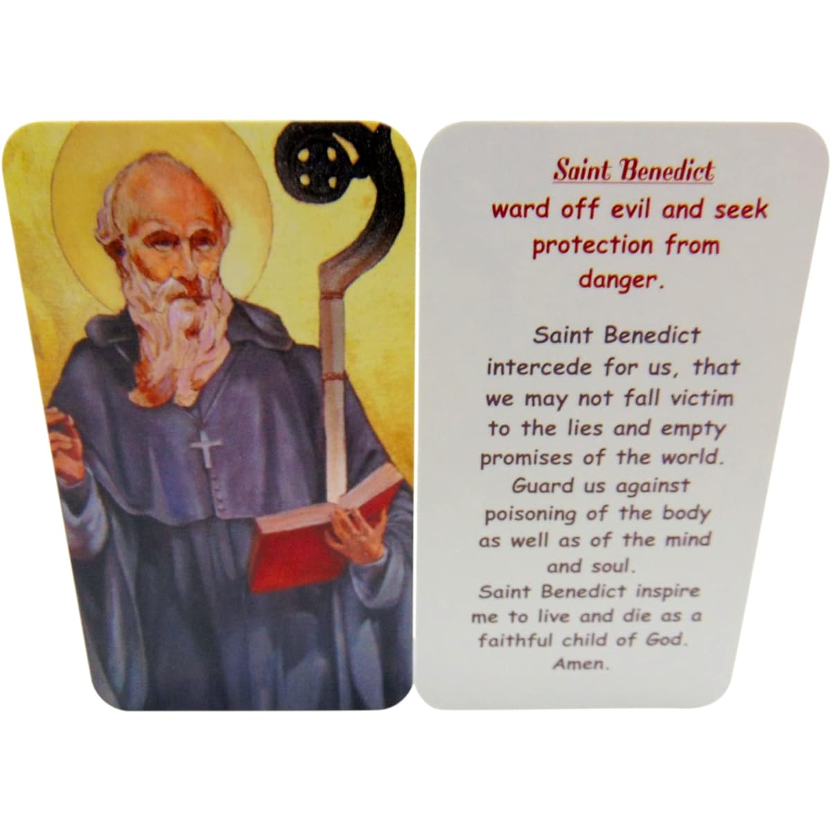 Westmon Works St. Benedict St. Benedict Holy Cards Bulk Pack Patron Saint Evil Prayer Set of 10