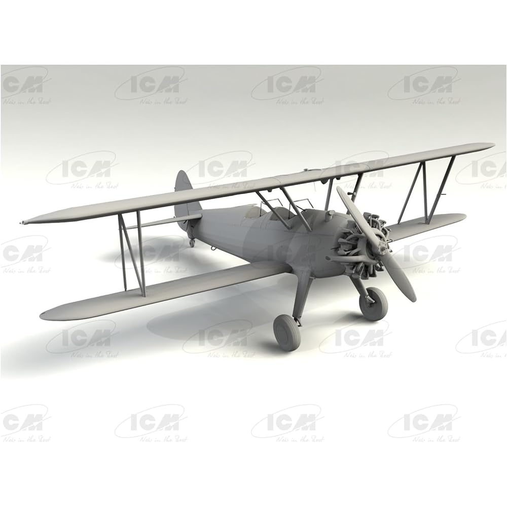 ICM 1/32 US Navy Stearman PT-13/N2S-2/5 Cadet Plastic Model 32043, Red