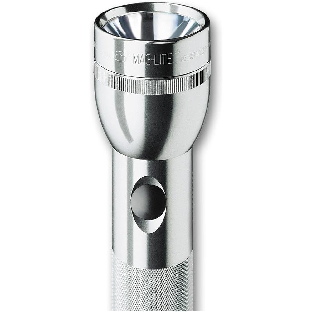 MAG-LITE 2D Cell (2 AA Batteries) LED Flash Light Silver 2 D Batteries ST2D106 [Parallel Import]