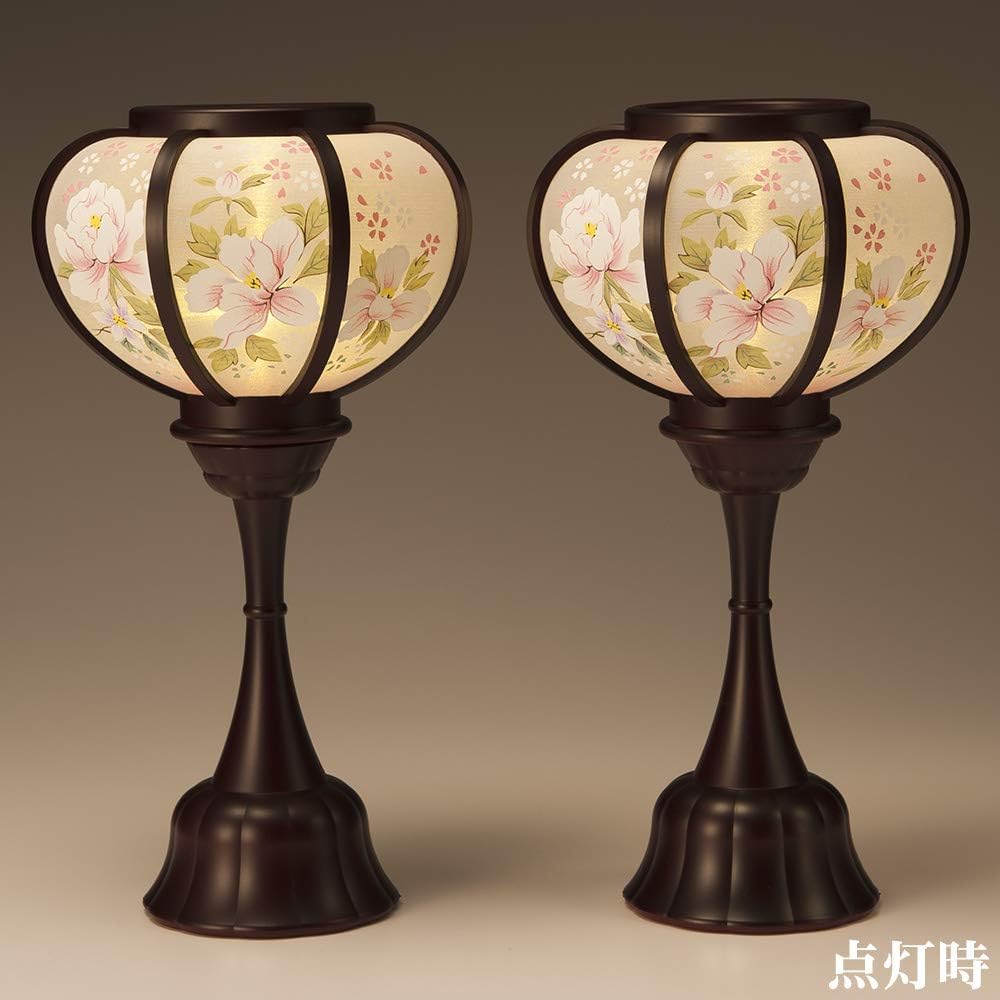 Buddhist altar shop Takita Shoten Bon lantern Mini lantern Honoka LED cordless "Meigetsu" 6532 (pair) ◆ Height 27 cm x Width 15 cm ◆ Standing lantern with certificate