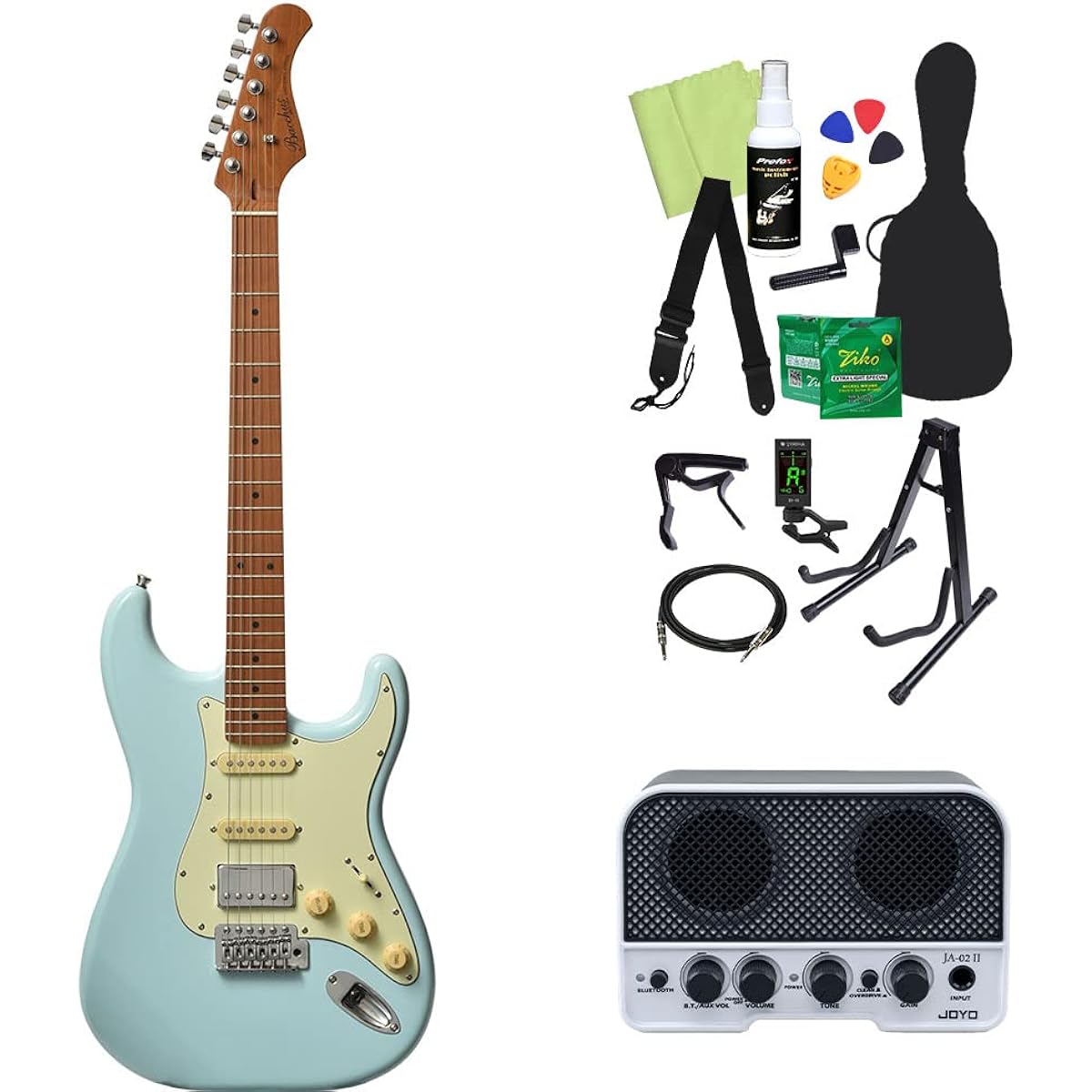Bacchus BST-2-RSM/M Electric Guitar Beginner 14-piece Set [Includes Bluetooth Mini Amplifier] SLPK Stratocaster Type Bacchus