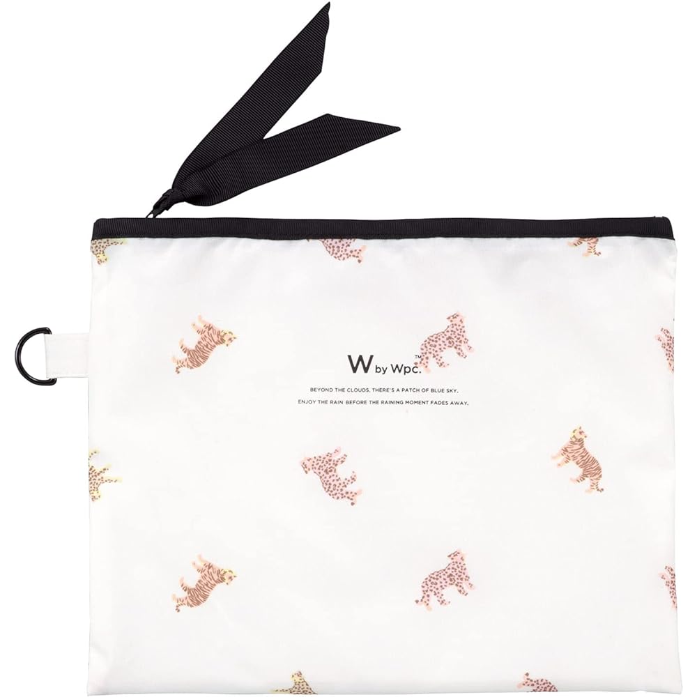 [World Party] Raincoat [Rain Bicycle Sleeve Poncho] Leopard Women's Bicycle Compatible Waterproof Zipper Hood with Brim Reflector Glove Cover Seam Tape Designed for Everyday Use as Outerwear Casual Stylish Cute Women R-1122-201