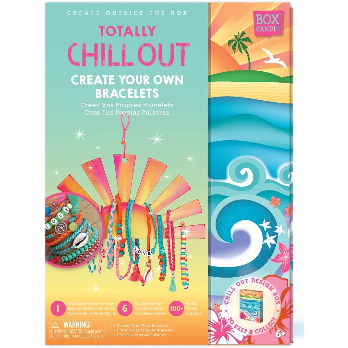 BOX CANDIY Totally Chill Out Woven Bracelet Kit in Keepsake Box