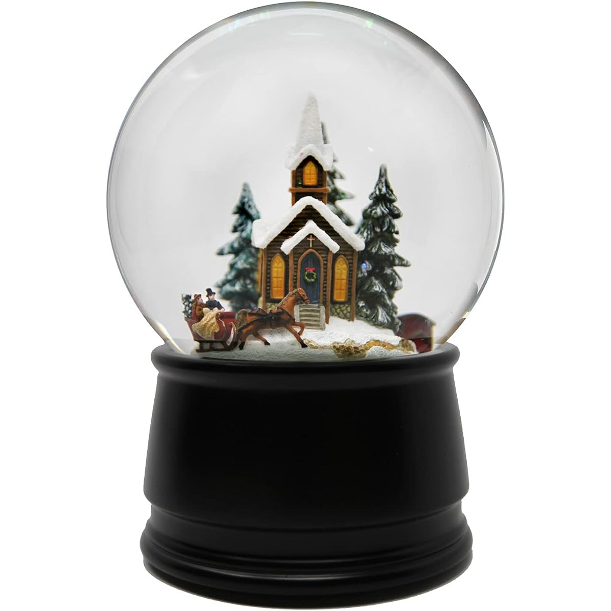 The San Francisco Music Box Company 120mm Church Village Snow Globe
