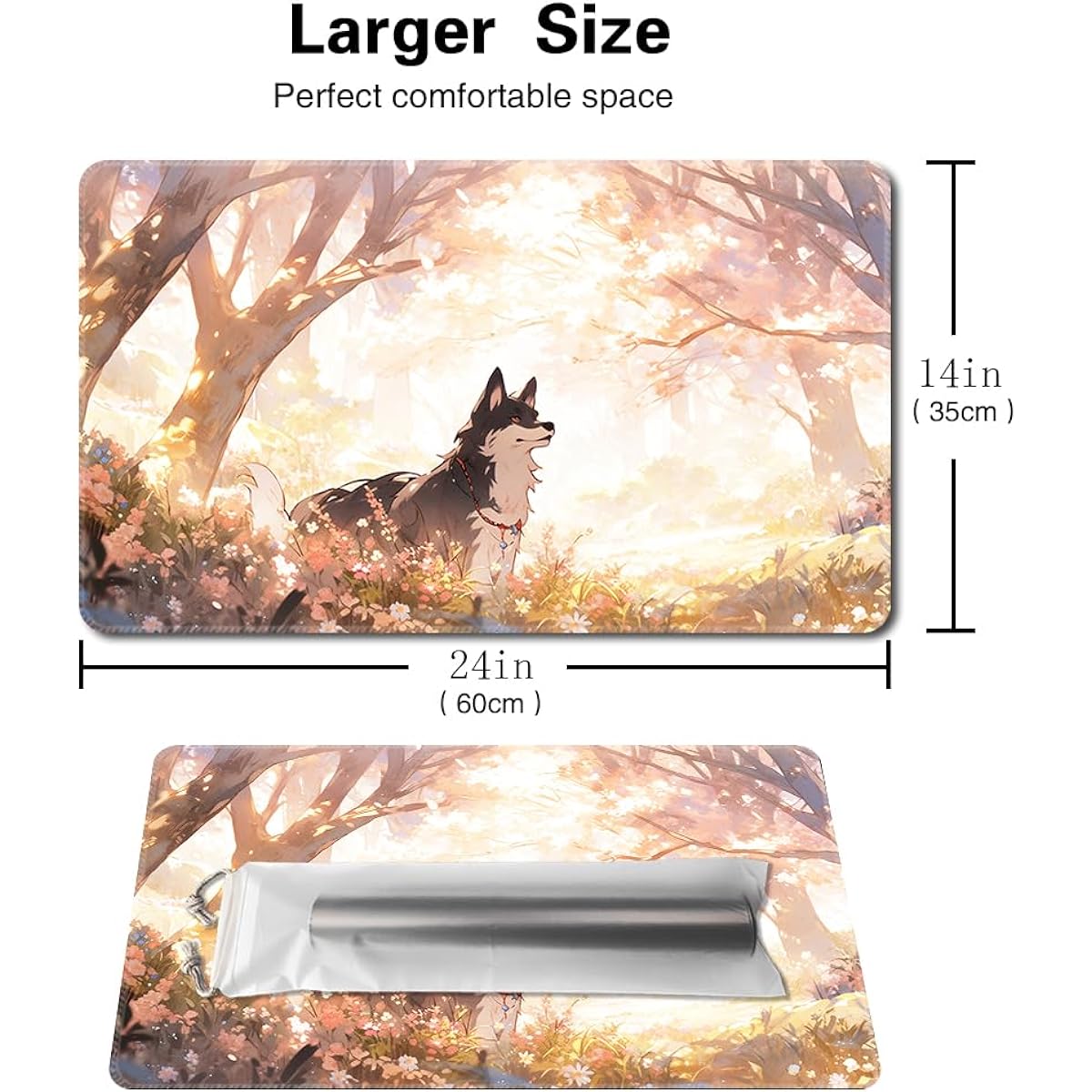 SIXTORE Premium Board Game 14x24 Inch TCG Playmat OCG CCG RPG MTG Playmat Mouse Pad Desk Mat (Royal Dog)