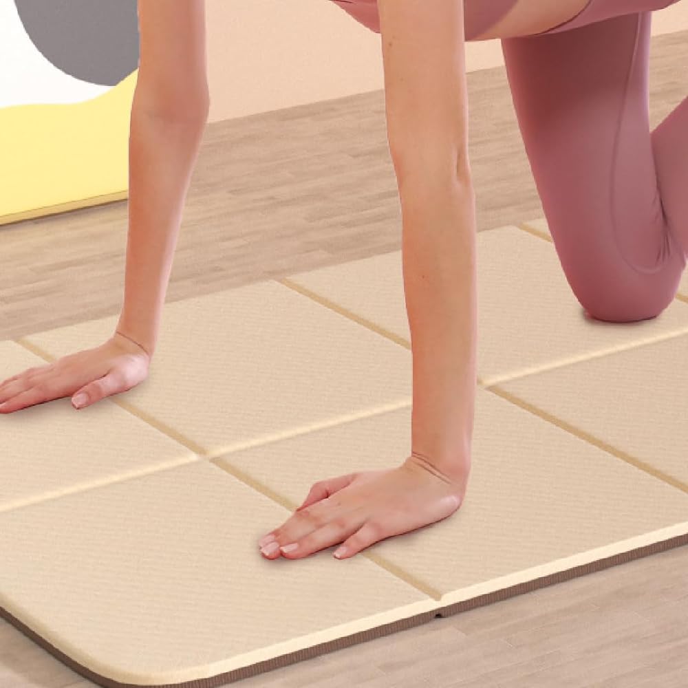 [-REANO] Yoga mat, rich colors, long size, large size, 8mm, folding yoga mat