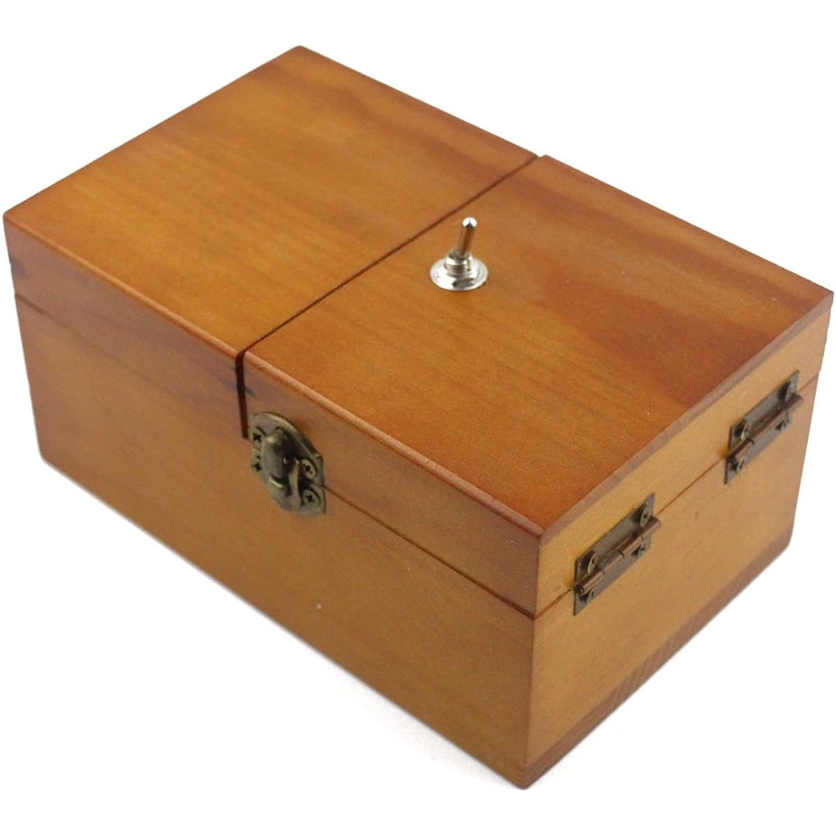 Willcomes Wooden Self-Closing "Useless Box" "Leave Me Alone Box" Timeless Machine for Geek Gift or Desk Toy, Brown