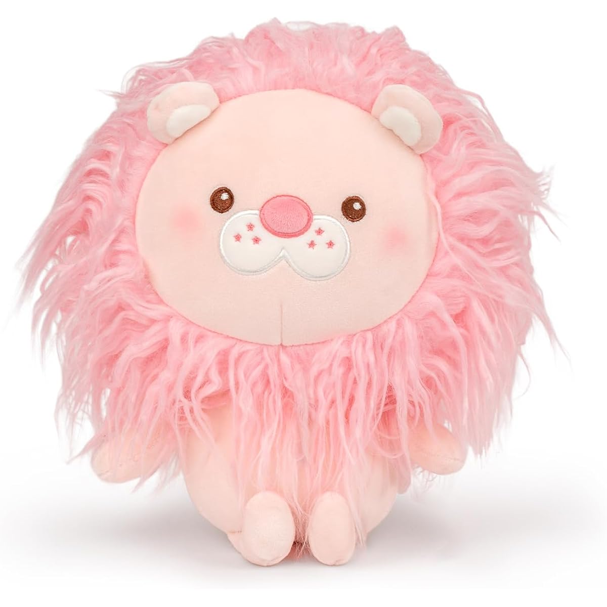 Wanwu World Lion Plush Toy Lion Stuffed Toy Cute Lion Doll Gift for Baby/Kids Pink