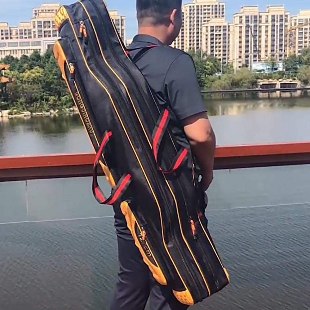 [GaUmiME] Fishing Rod Case, Large Capacity, Lightweight, Waterproof, Rod Case, Fishing Rod Case, Fishing Bag, Rod Bag, Portable, Shoulder Bag, Rod Bag, Convenient to Carry, Rod Storage