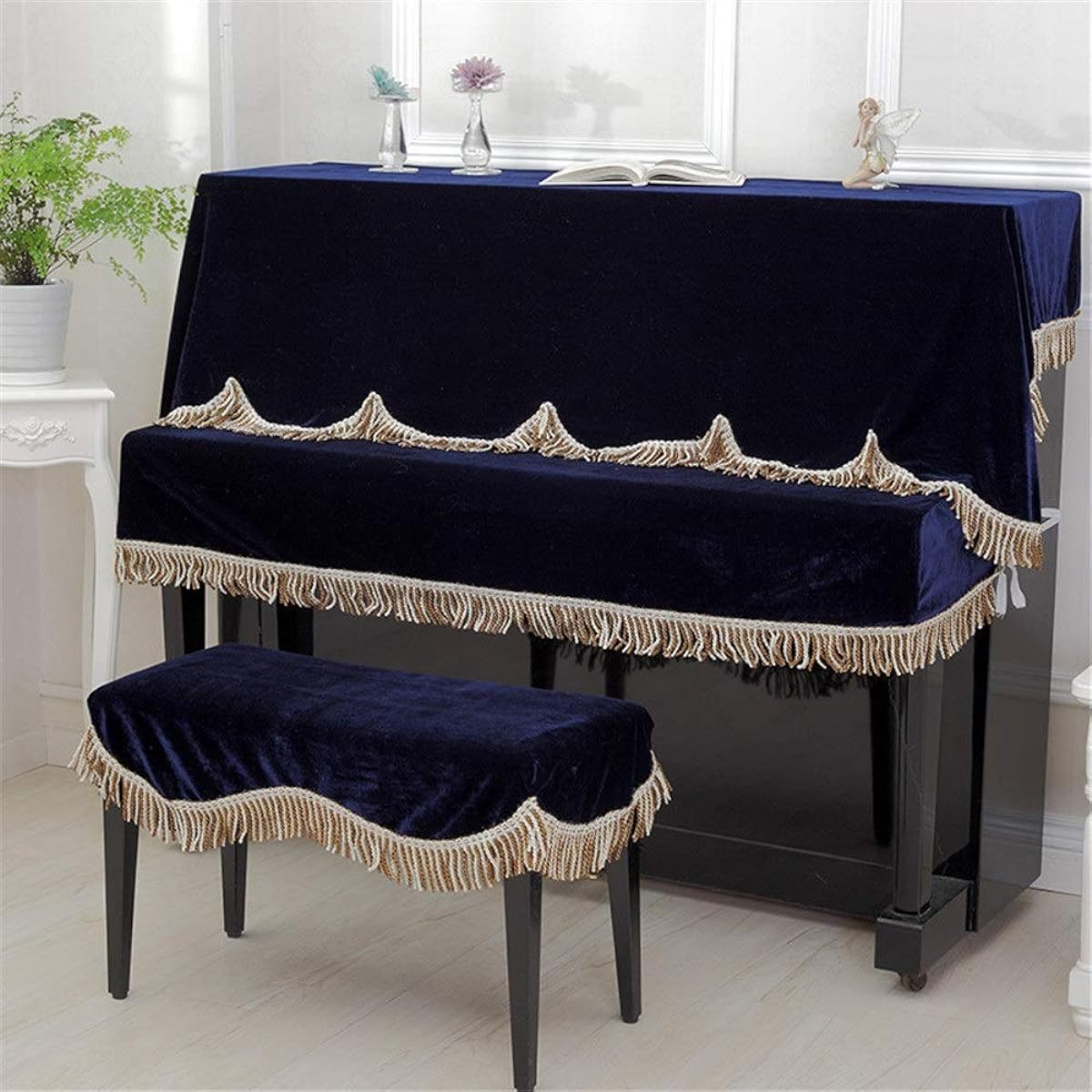 Digital Piano Dust Cover Dust Cover Velvet Fabric Classic Thick Piano Cover Clean Universal for Universal Piano (Color: A, Size: S)