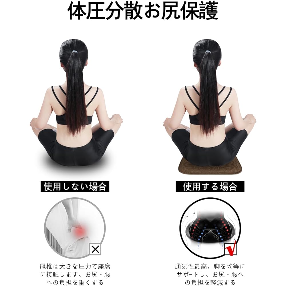 RUIXUAN Horseshoe Shaped Chair Cushion Thickness 3cm High Resilience Anti-Slip Super Breathable Dining Chair For Dining Chairs Memory Foam High Resilience Chair Floor Tatami Japanese Room Western Room Body Pressure Dispersion Relieve Pressure on Lower Ba