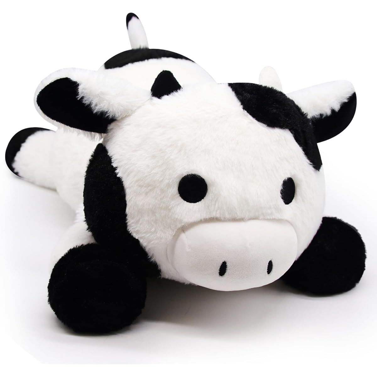KOPHINYE Weighted Cow Plush Toy, 17 Inch Weighted Stuffed Animal Cow Plush Toy Cow Stuffed Animal Cow Plush Toy for Kids Cow Plush Toy for Kids Cow Pillow for Kids Women Birthday Christmas