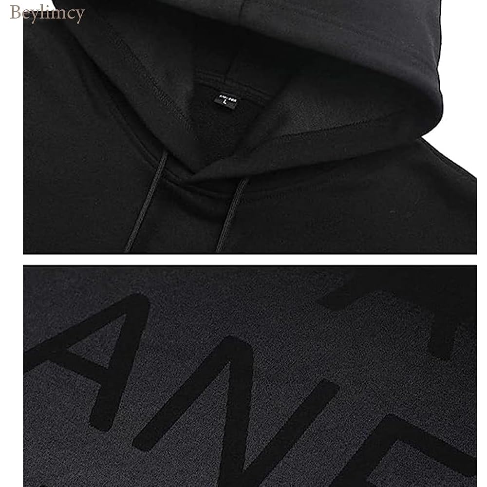 Beylimcy Men's Long Sleeve Gradient Hoodie Loose Pullover Hooded Stylish Sweatshirt Popular Street Tops Spring Autumn Winter Bey42