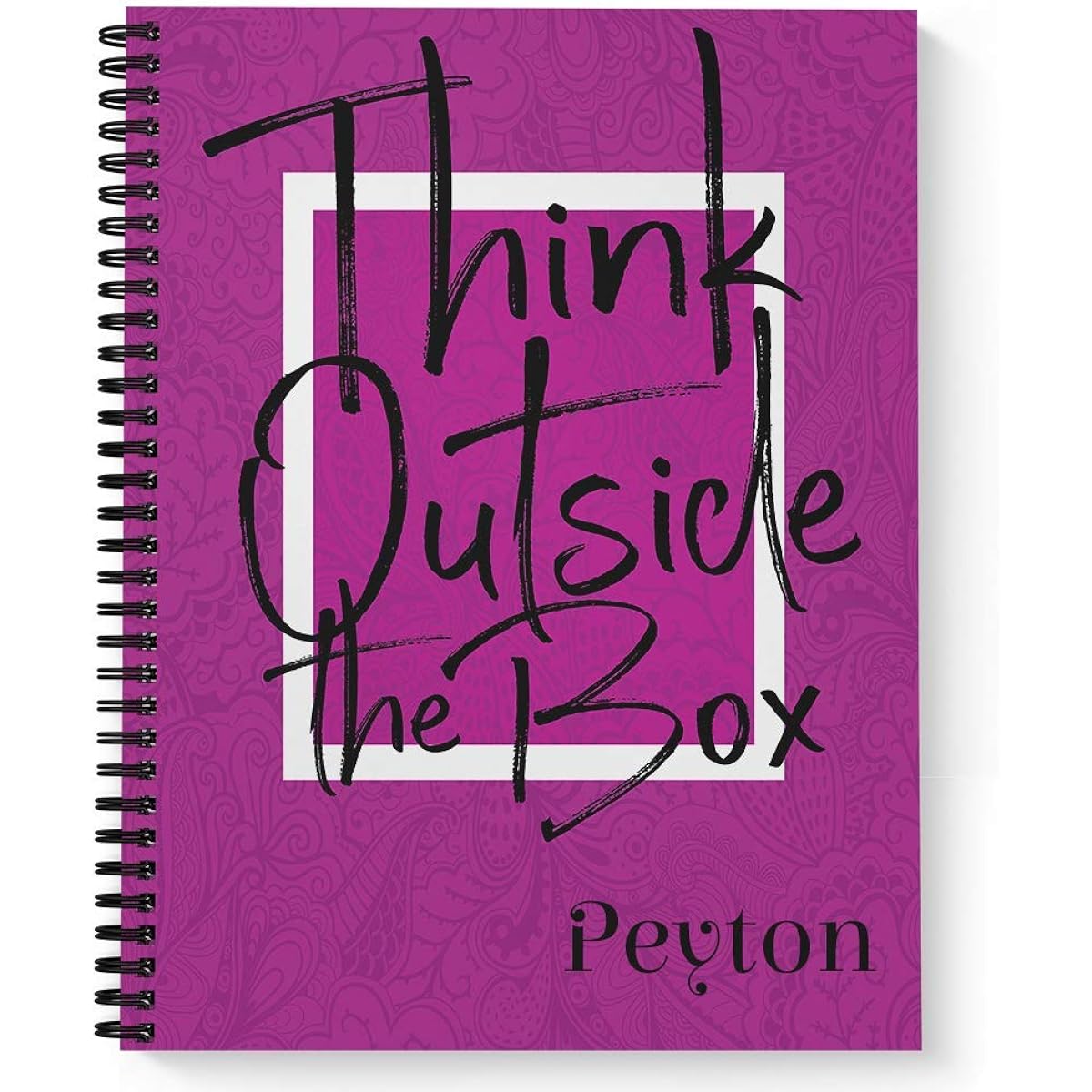 Personalized Bullet Journal/Dot Grid Notebook, Laminated Softcover 120 Quality, Page Lay Flat Wire-O Spiral. Multiple Sizes, 8.5" x 11" 5.5" x 8.5" Made In The USA, The Box Large