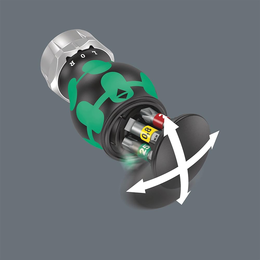 Wera 05008883001 | Kraftform Kompakt Stubby Magazin RA 1 Stubby Ratchet Driver with Bit Magazine 6 Pieces [Regular Japanese Import Product]