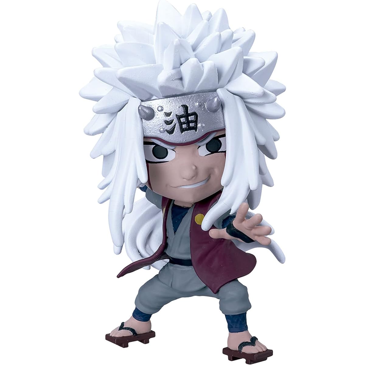 Chibi Masters Bandai Jiraiya Anime Figure | 8cm Anime Merchandise Jiraiya Toy Action Pose | Mini Figure in Window Box | Bandai Collectible Naruto Figures Great Anime Gifts