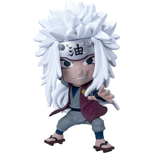 Chibi Masters Bandai Jiraiya Anime Figure | 8cm Anime Merchandise Jiraiya Toy Action Pose | Mini Figure in Window Box | Bandai Collectible Naruto Figures Great Anime Gifts