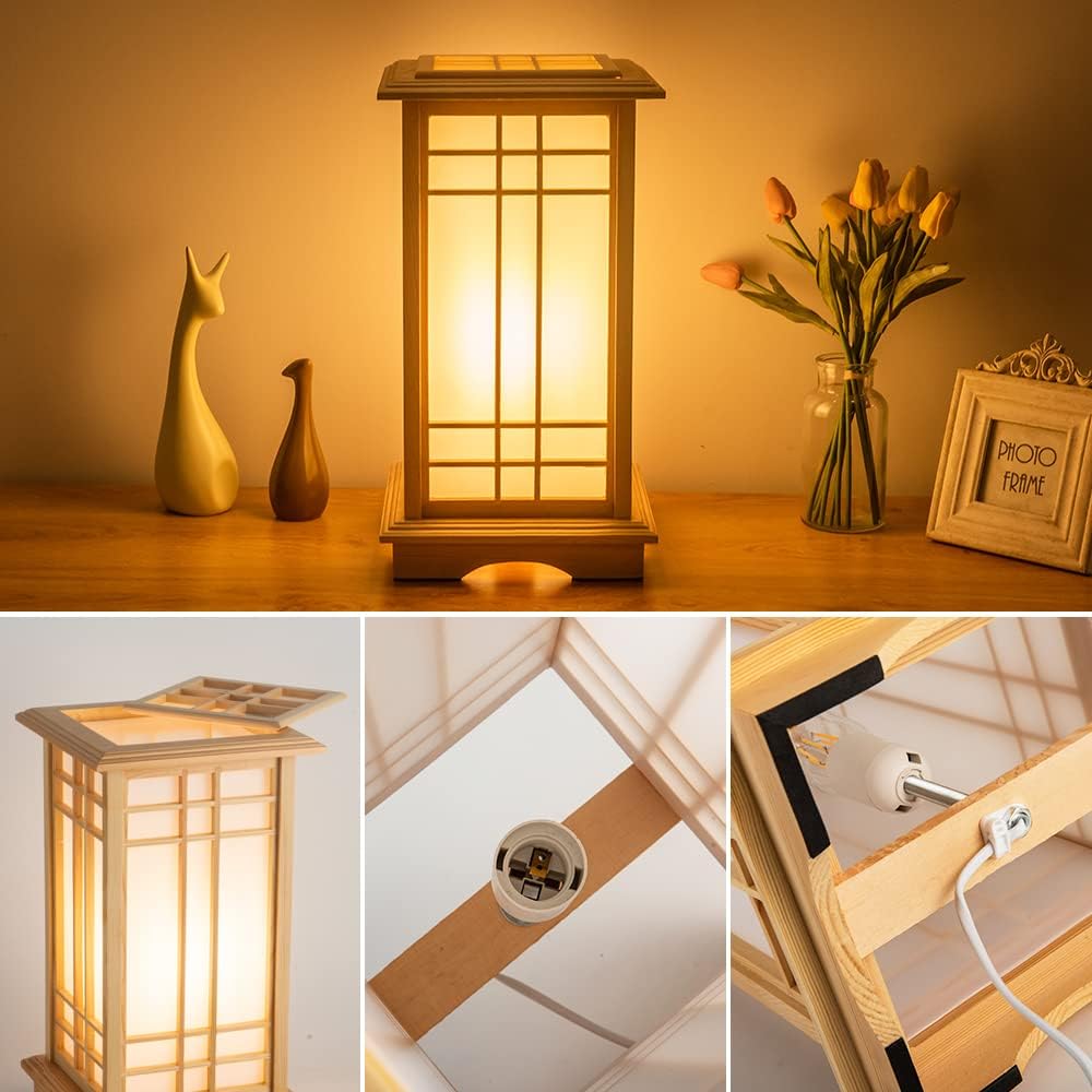 Indirect Lighting, Floor Light, Stylish Lighting, Garden Light, LED Lighting Fixture, Garden Lighting, Lamp, Wooden, Japanese Style Lamp, Freestanding Type, Japanese Modern (Height 45cm)