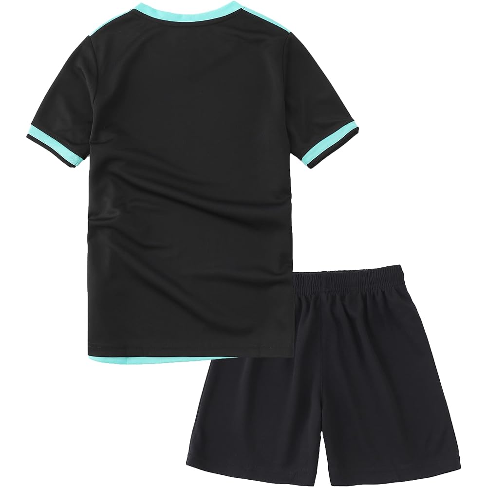 [Hiheart] Kids Soccer Jersey Futsal Baseball Junior Training Wear Top and Bottom Set Parent and Child Matching Short Sleeves Shorts