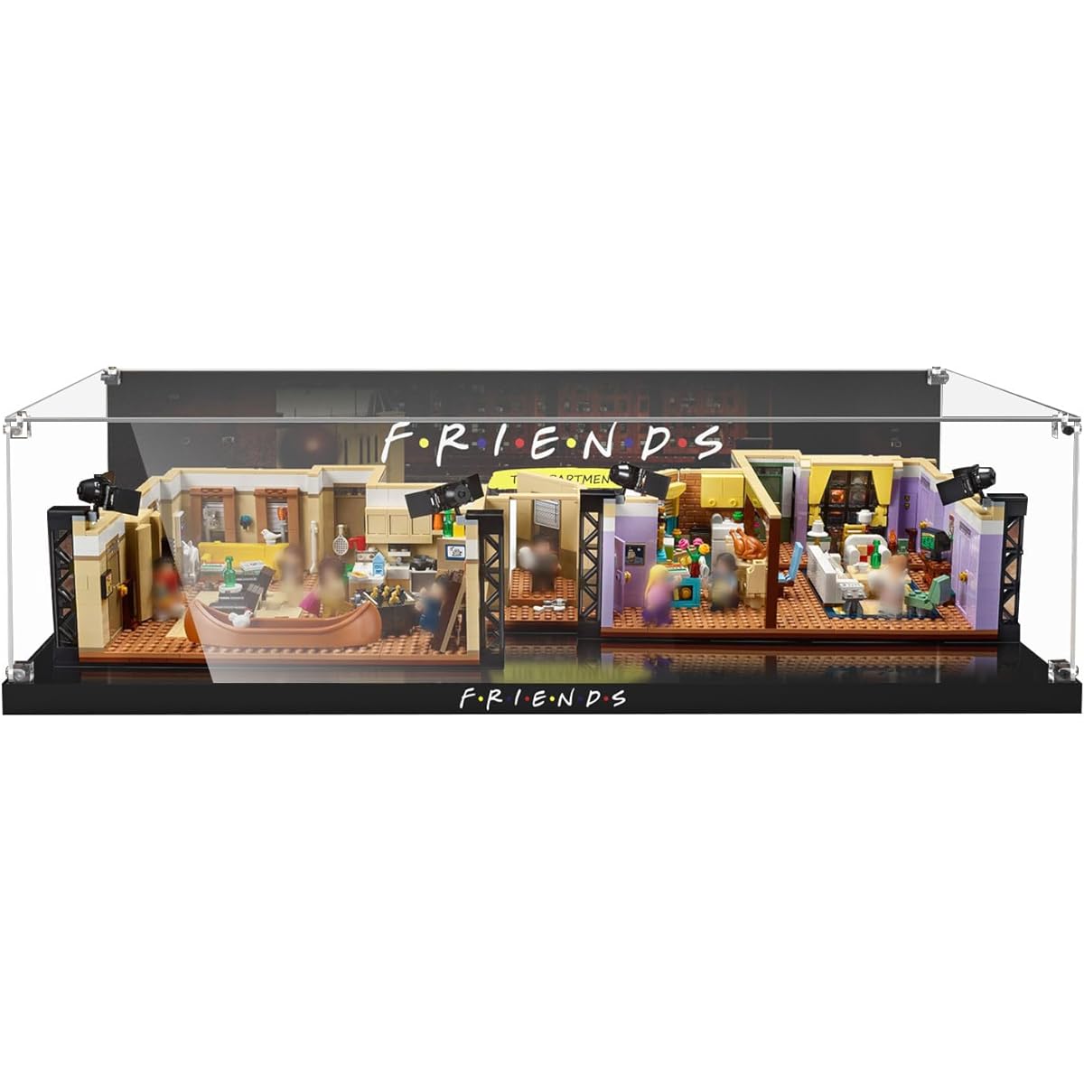 Acrylic Display Case for LEGO 10292 The Friends Apartment, Dustproof Clear Display Box for Lego 10292 Building Kit