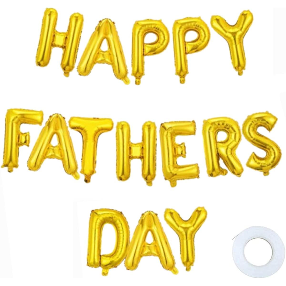 JANSONG Gold Happy Father's Day Balloon Banner 16" Mylar Foil Letters Happy Father's Day Decorations Father's Day Balloons Father's Day Party Decorations