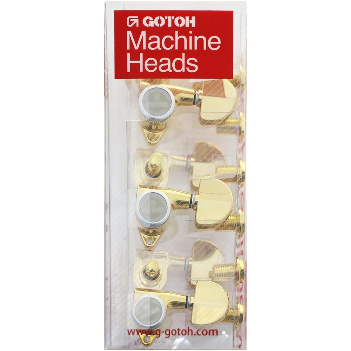 GOTOH Guitar Peg Rotomatic Type with Magnum Lock Trad 20 Buttons 3+3 Gold (05182GYTX) SG301-MG-T-20-3+3-GG