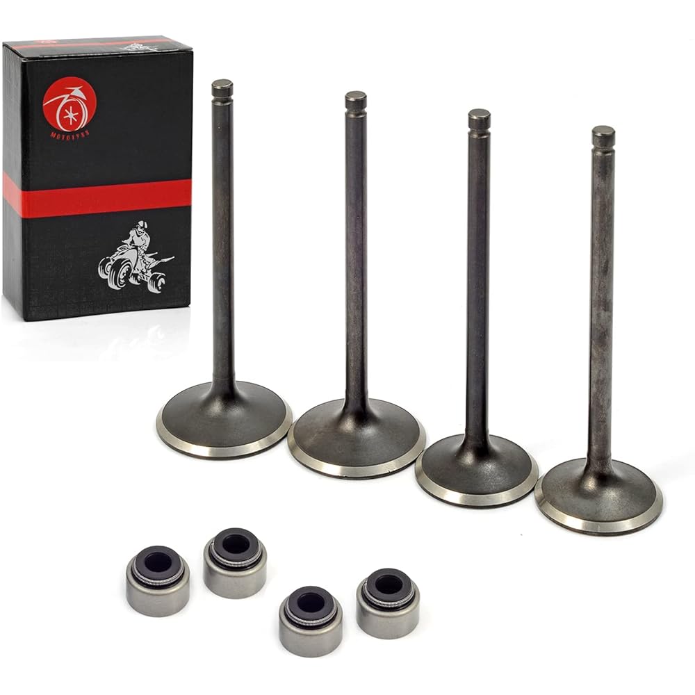 Intake & Exhaust Valves and Seals for Polaris Predator 500 2003-2007 Outlaw 500 2006-2007 3087982 3087981