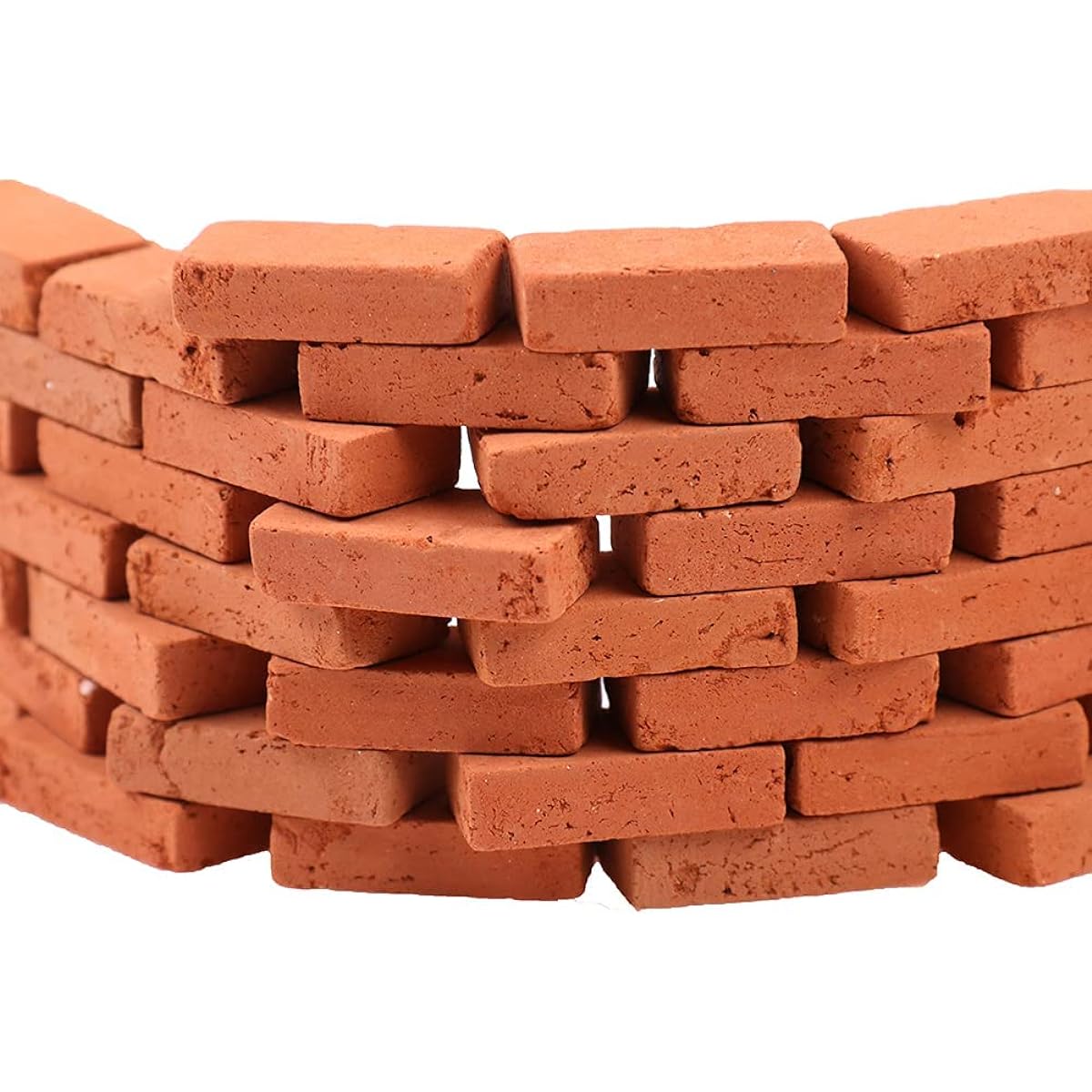 Haiabei 200pcs 1/16 Miniature Bricks Mini Red Brick Stone Model Bricks Mini Artificial Bricks Premium Clay Bricks DIY Faux Bricks Lifelike Brick Ornaments for Dollhouse Decoration Handmade Crafts
