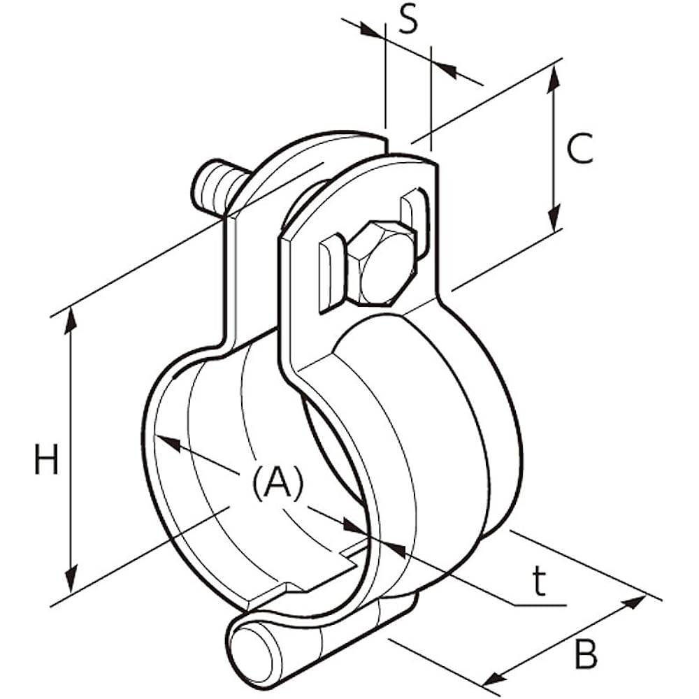 Nichiei Intec Hinged hanging band with BN N-010102-032 47mm 1 piece