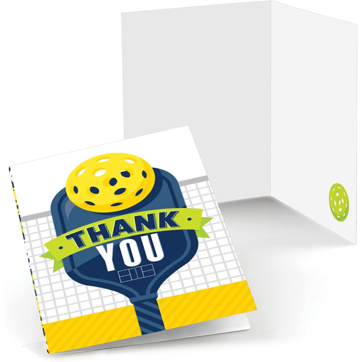 Big Dot of Happiness Let's Rally - Pickleball - Birthday or Retirement Party Thank You Cards (8 Count)